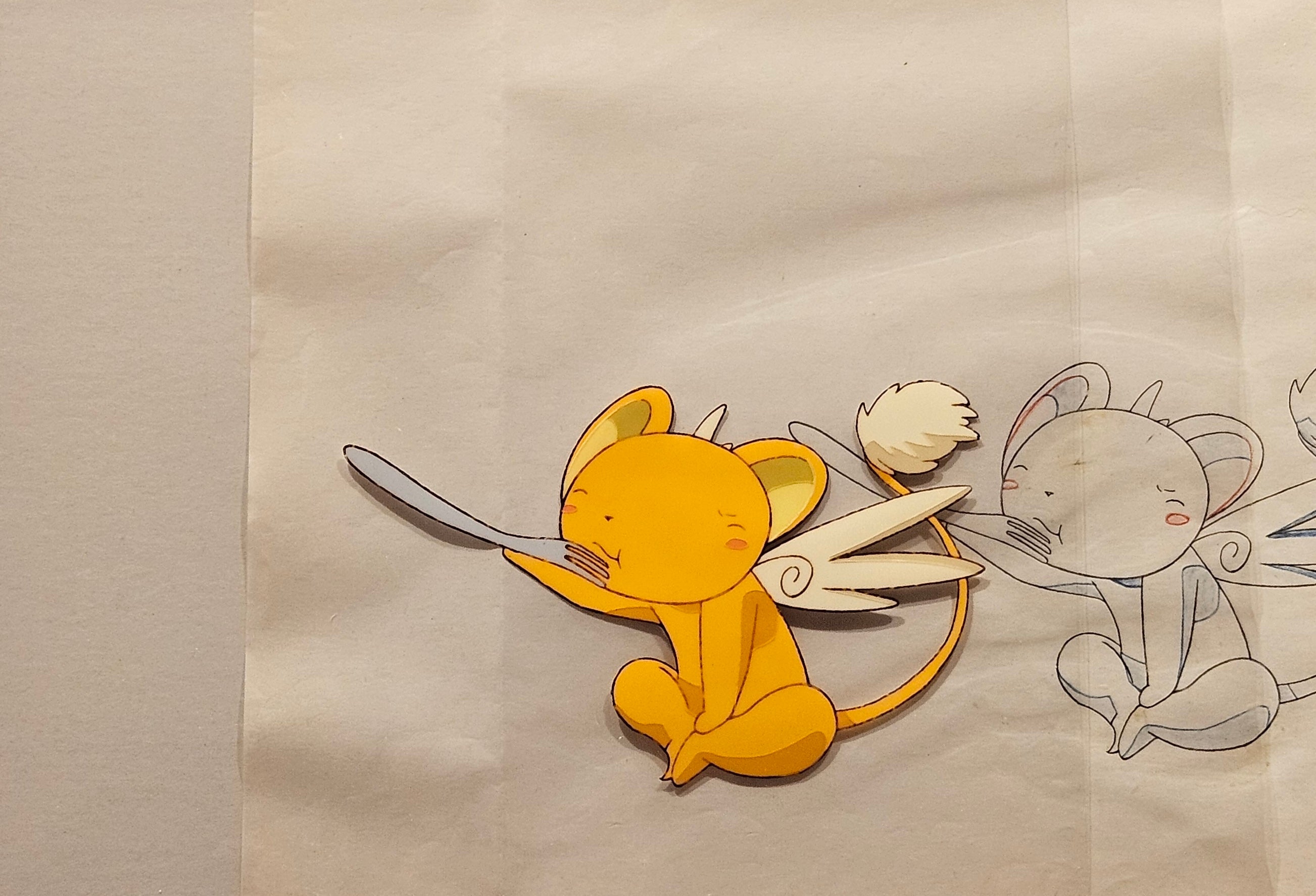 Sakura Cardcaptor (Cardcaptors) Cel y boceto originales (Cerberus/Kero-chan)